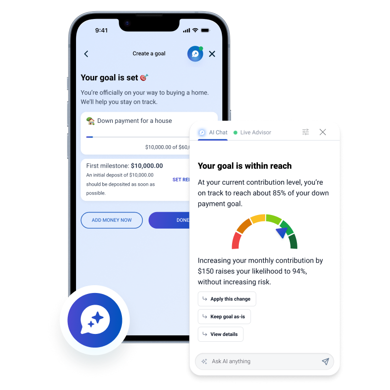 AI Financial Guide mockup