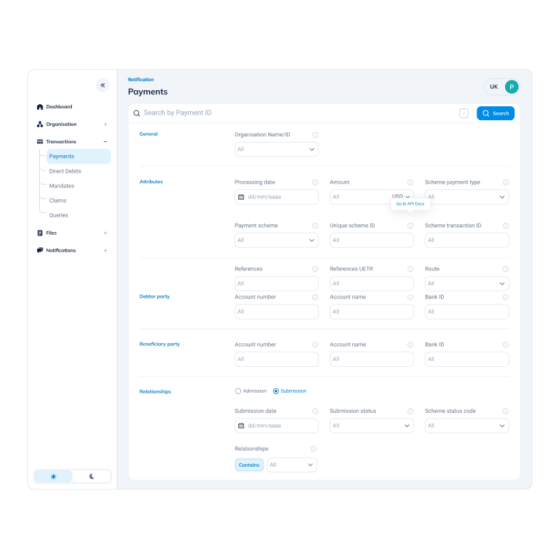 Advanced search form with attribute filters